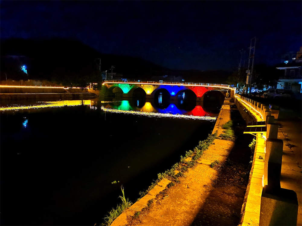 微光太能陽景觀燈帶夜景